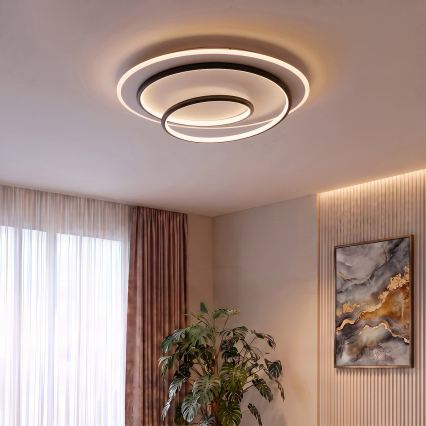 BRILAGI - hämardatav LED-laelamp FLARE LED/70W/230V 3000–6000K Ø 50 cm valge/must + kaugjuhtimispult