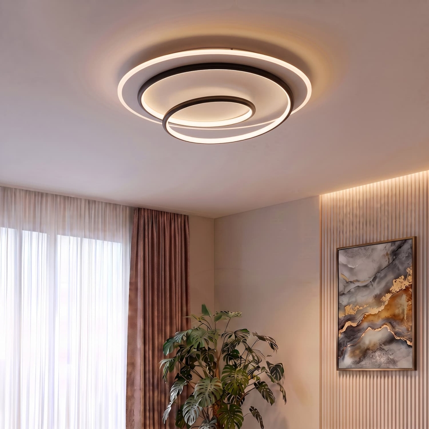 BRILAGI - hämardatav LED-laelamp FLARE LED/70W/230V 3000–6000K Ø 50 cm valge/must + kaugjuhtimispult