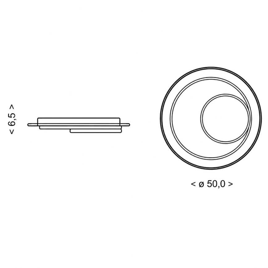BRILAGI - hämardatav LED-laelamp FLARE LED/70W/230V 3000–6000K Ø 50 cm valge/must + kaugjuhtimispult