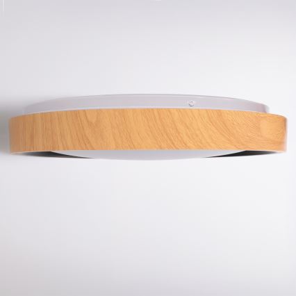 Brilagi - LED-hämardatav laelamp FLOCO LED/48W/230V 3000-6500K läbimõõt 40 cm puitdekoor/must + kaugjuhtimispult