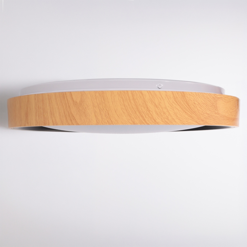 Brilagi - LED-hämardatav laelamp FLOCO LED/48W/230V 3000-6500K läbimõõt 40 cm puitdekoor/must + kaugjuhtimispult