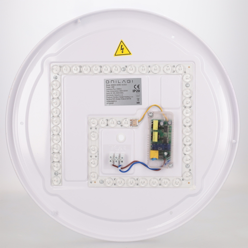 Brilagi - LED-hämardatav laelamp FLOCO LED/48W/230V 3000-6500K läbimõõt 40 cm puitdekoor/must + kaugjuhtimispult