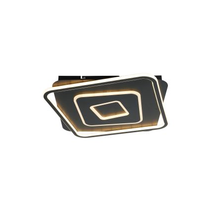 Brilagi - Hämardatav LED-laevalgusti IRIS LED/98W/230V 3000-6000K 50x50 cm must + kaugjuhtimispult