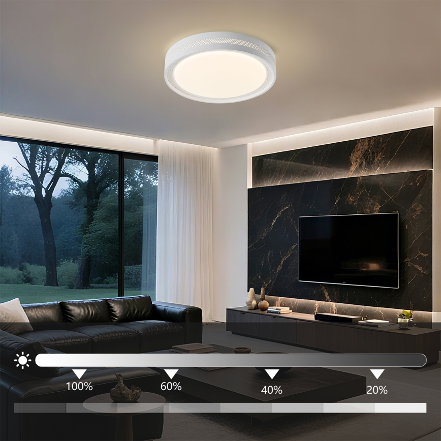 Brilagi - hämardatav LED laevalgusti KREON LED/54W/230V 3000–6000K must Ø 38 cm + kaugjuhtimispult