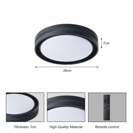 Brilagi - LED hämardatav laelamp KREON LED/54W/230V 3000-6000K valge, läbimõõt 38 cm + kaugjuhtimispult