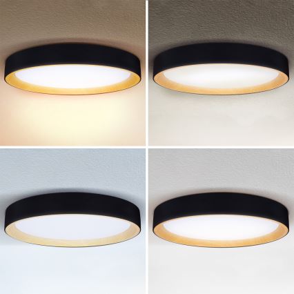 Brilagi - hämardatav LED-laelamp LARIOS LED/72W/230V 3000-6500K must läbimõõt 59 cm + kaugjuhtimispult