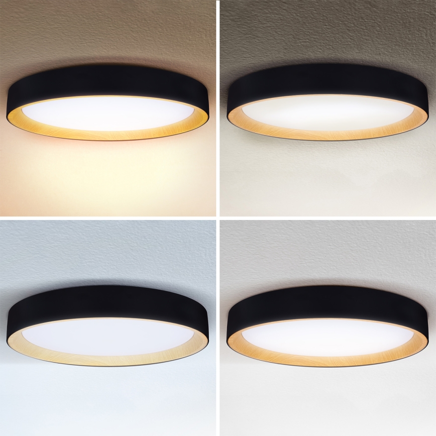 Brilagi - hämardatav LED-laelamp LARIOS LED/72W/230V 3000-6500K must läbimõõt 59 cm + kaugjuhtimispult