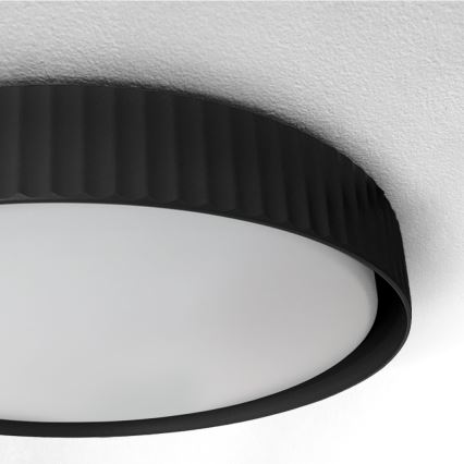 Brilagi - hämardatav laevalgusti LUCIA LED/48W/230V 3000-6500K läbimõõt 41 cm must + kaugjuhtimispult