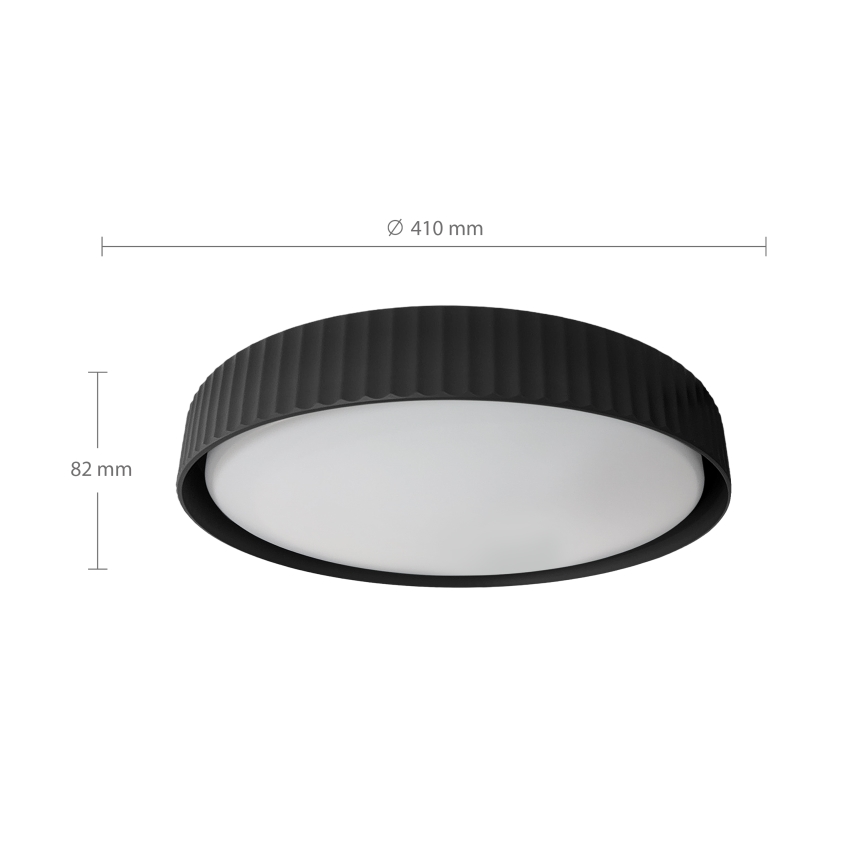 Brilagi - hämardatav laevalgusti LUCIA LED/48W/230V 3000-6500K läbimõõt 41 cm must + kaugjuhtimispult