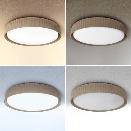 Brilagi - LED hämardatav laelamp LUCIA LED/48W/230V 3000-6500K läbimõõt 41 cm pruun + kaugjuhtimispult