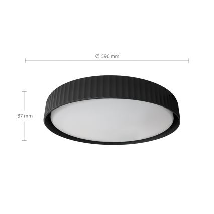 Brilagi - LUCIA hämardatav LED-laelamp LED/60W/230V 3000-6500K läbimõõt 59 cm must + kaugjuhtimispult