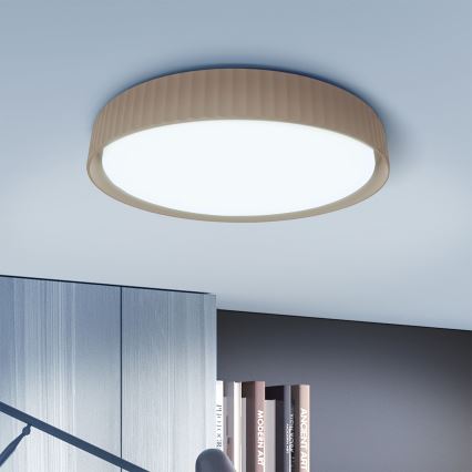 Brilagi - LED hämardatav laevalgusti LUCIA LED/60W/230V 3000-6500K läbimõõt 59 cm pruun + kaugjuhtimispult
