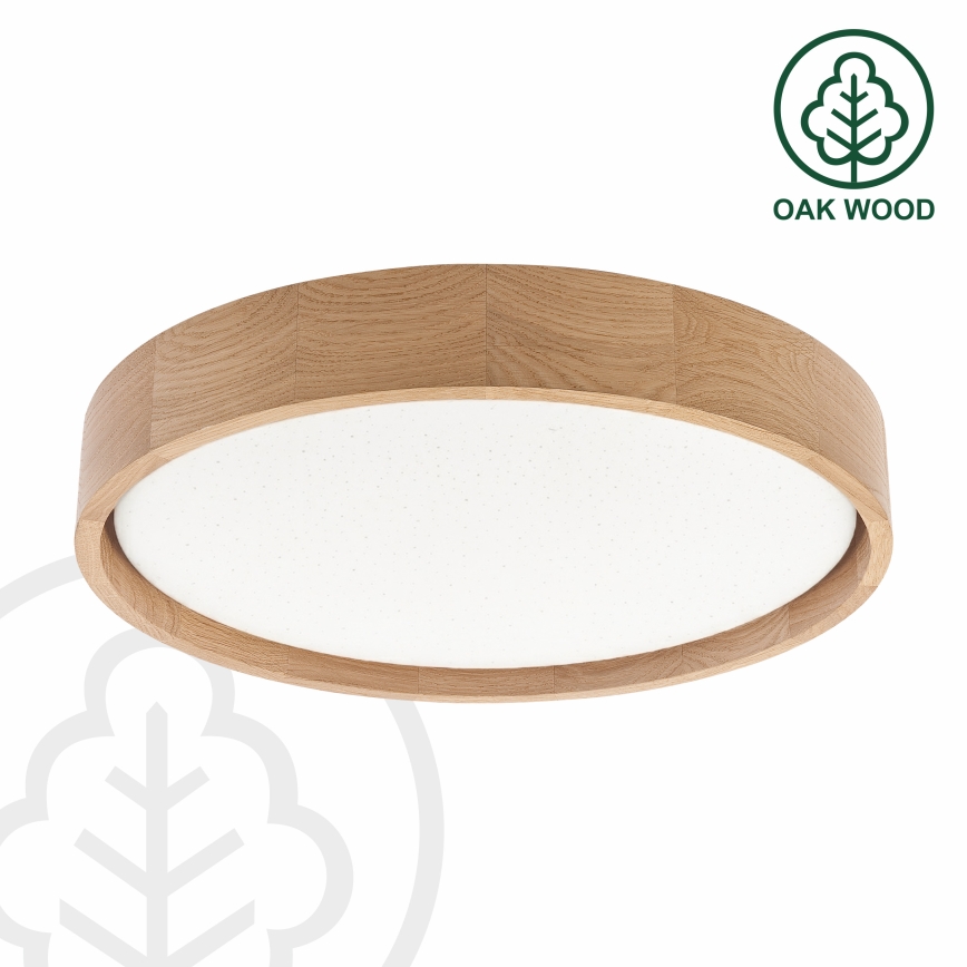 Brilagi - Hämardatav laelamp MANAROLA SMART STARS LED/24W/230V 3000-6000K Wi-Fi Tuya Beacon läbimõõt 41 cm tamm + kaugjuhtimispult