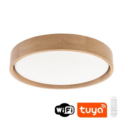 Brilagi - Hämardatav laelamp MANAROLA SMART STARS LED/24W/230V 3000-6000K Wi-Fi Tuya Beacon läbimõõt 41 cm tamm + kaugjuhtimispult