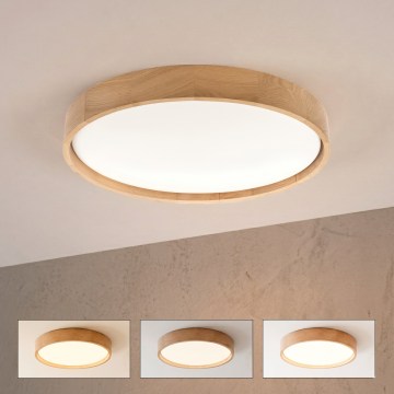 Brilagi - hämardatav LED laelamp MANAROLA SMART LED/36W/230V 3000-6000K Wi-Fi Tuya Beacon läbimõõt 51 cm tamm + kaugjuhtimispult