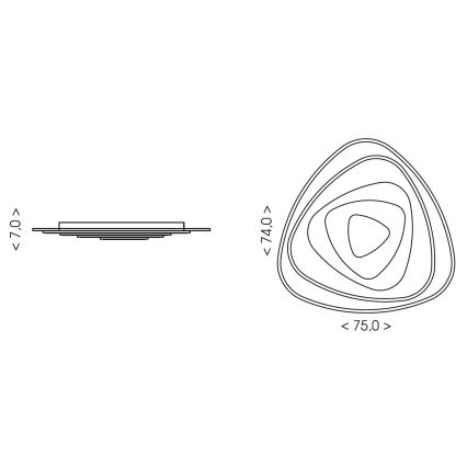 Brilagi - hämardatav LED-laelamp MODERN MAXI LED/140W/230V 3000-6000K 74x75 cm + kaugjuhtimispult