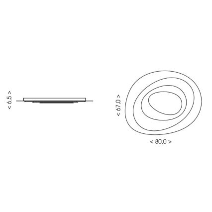 Brilagi - LED-hämardatav laelamp MODERN MAXI LED/87W/230V 3000-6000K 67x80 cm + kaugjuhtimispult