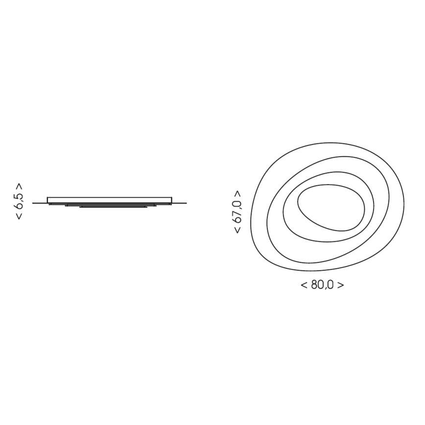 Brilagi - LED-hämardatav laelamp MODERN MAXI LED/87W/230V 3000-6000K 67x80 cm + kaugjuhtimispult