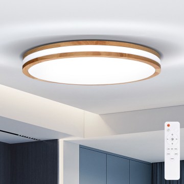 Brilagi - hämardatav LED-laelamp MOLINA LED/72W/230V 3000-6500K tamm, läbimõõt 78 cm + kaugjuhtimispult