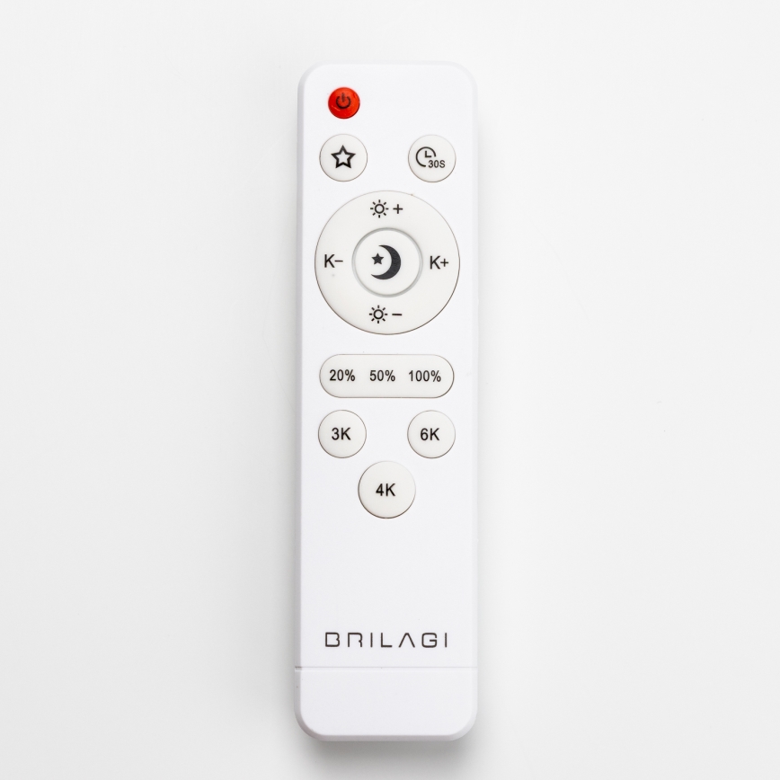 Brilagi - LED-hämardatav laelamp PINE LED/24W/230V puit, läbimõõt 42 cm, 3000-6500K + kaugjuhtimispult