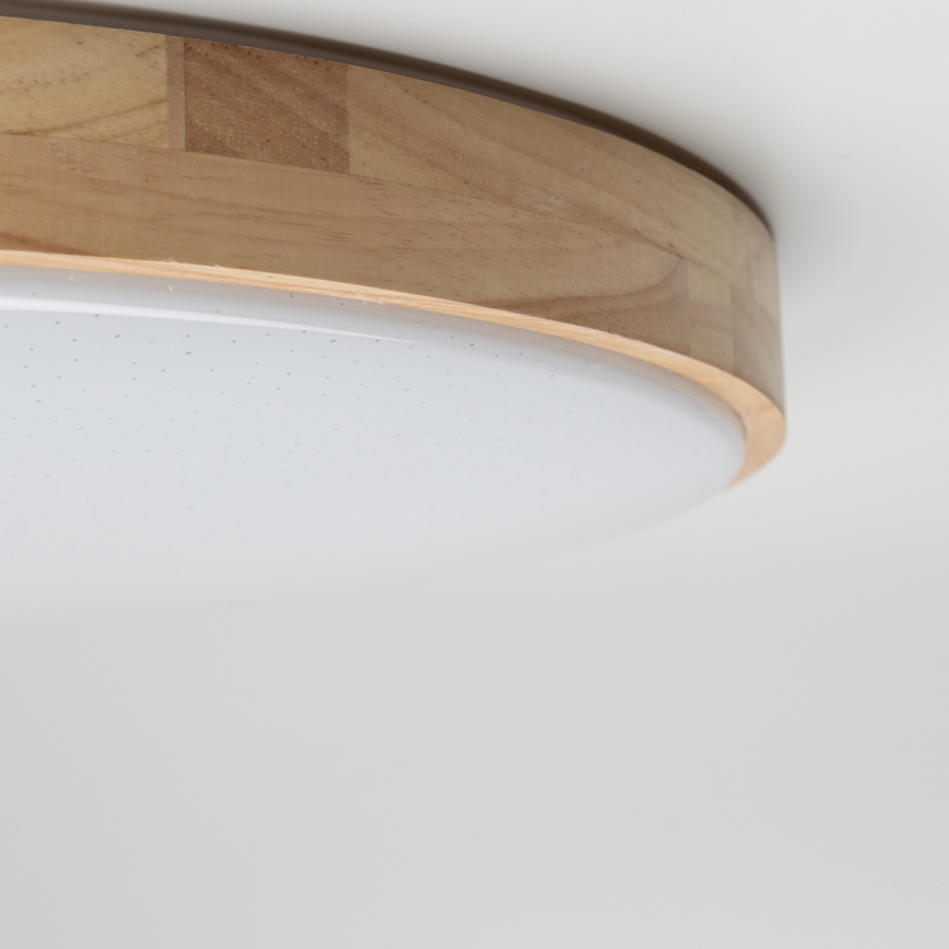 Brilagi - Hämardatav LED-laelamp PINE LED/60W/230V puit, läbimõõt 52 cm 3000-6500K + kaugjuhtimispult