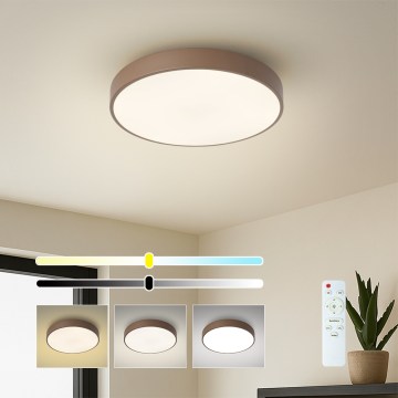 Brilagi - hämardatav LED-laelamp POOL LED/36W/230V 3000-6000K läbimõõt 30 cm pruun + kaugjuhtimispult