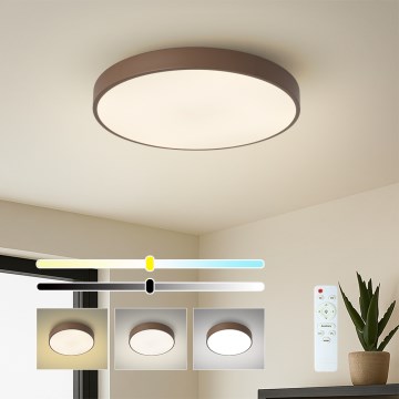 Brilagi - Hämardatav LED-laelamp POOL LED/48W/230V 3000-6000K läbimõõt 40 cm pruun + kaugjuhtimispult