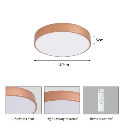 BRILAGI - hämardatav LED-laelamp POOL LED/48W/230V 3000–6000K läbimõõt 40 cm pronks + kaugjuhtimispult