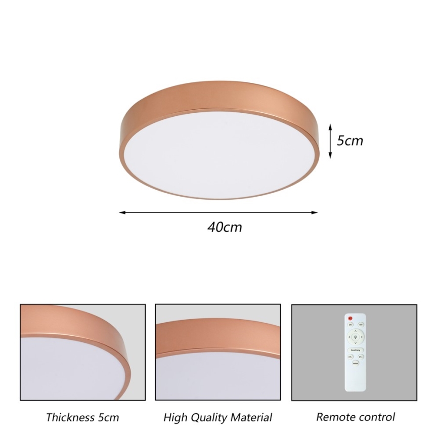 BRILAGI - hämardatav LED-laelamp POOL LED/48W/230V 3000–6000K läbimõõt 40 cm pronks + kaugjuhtimispult