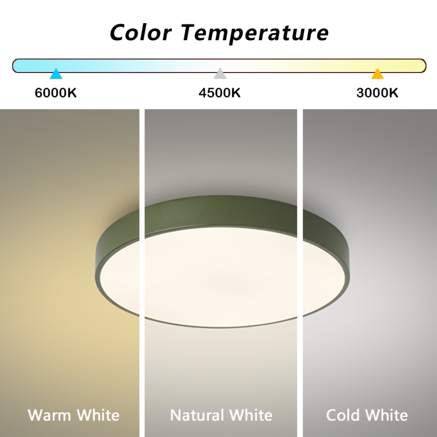 Brilagi - LED hämardatav laelamp POOL LED/60W/230V 3000-6000K läbimõõt 50 cm roheline + kaugjuhtimispult