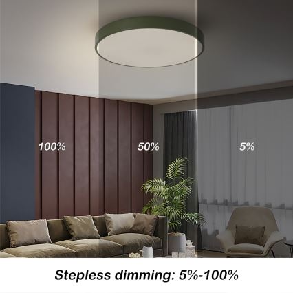 Brilagi - LED hämardatav laelamp POOL LED/60W/230V 3000-6000K läbimõõt 50 cm roheline + kaugjuhtimispult