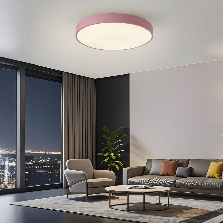 Brilagi - hämardatav LED-laevalgusti POOL LED/60W/230V 3000-6000K läbimõõt 60 cm roosa + kaugjuhtimispult