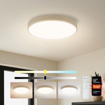 Brilagi - hämardatav LED-laelamp POOL SMART LED/48W/230V 3000-6000K läbimõõt 40 cm Wi-Fi Tuya beež + kaugjuhtimispult