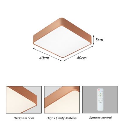 BRILAGI - LED hämardatav laelamp POOL SQUARE LED/36W/230V 3000-6000K 40x40 cm vasest + kaugjuhtimispult