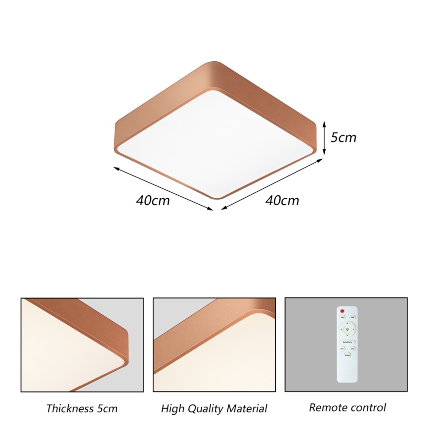 BRILAGI - LED hämardatav laelamp POOL SQUARE LED/36W/230V 3000-6000K 40x40 cm vasest + kaugjuhtimispult