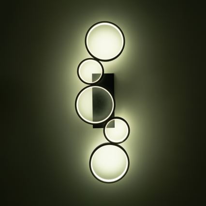 Brilagi - Hämardatav LED-laelamp RINGO LED/34W/230V 3000-6000K 28x84 cm must + kaugjuhtimispult