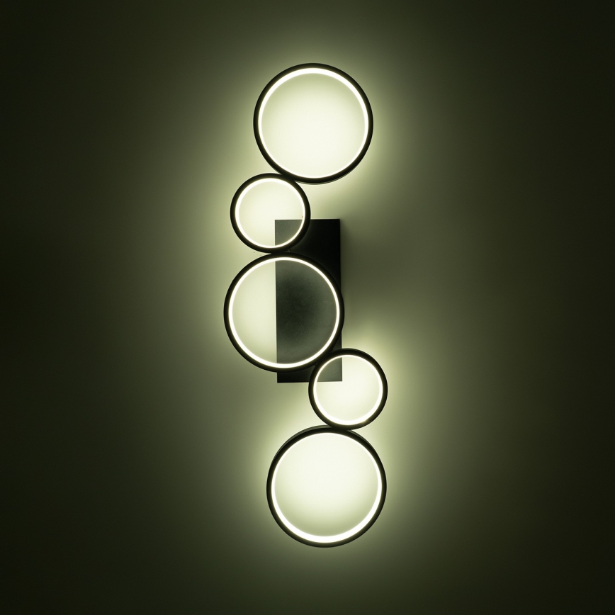 Brilagi - Hämardatav LED-laelamp RINGO LED/34W/230V 3000-6000K 28x84 cm must + kaugjuhtimispult