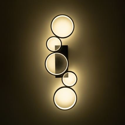 Brilagi - Hämardatav LED-laelamp RINGO LED/34W/230V 3000-6000K 28x84 cm must + kaugjuhtimispult