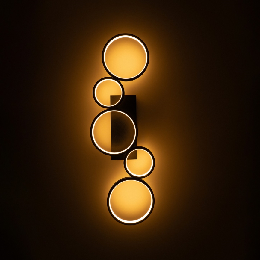 Brilagi - Hämardatav LED-laelamp RINGO LED/34W/230V 3000-6000K 28x84 cm must + kaugjuhtimispult