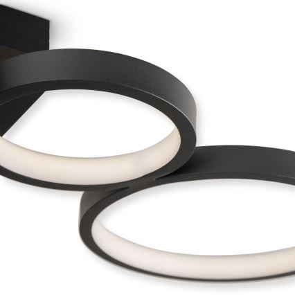 Brilagi - Hämardatav LED-laelamp RINGO LED/34W/230V 3000-6000K 28x84 cm must + kaugjuhtimispult