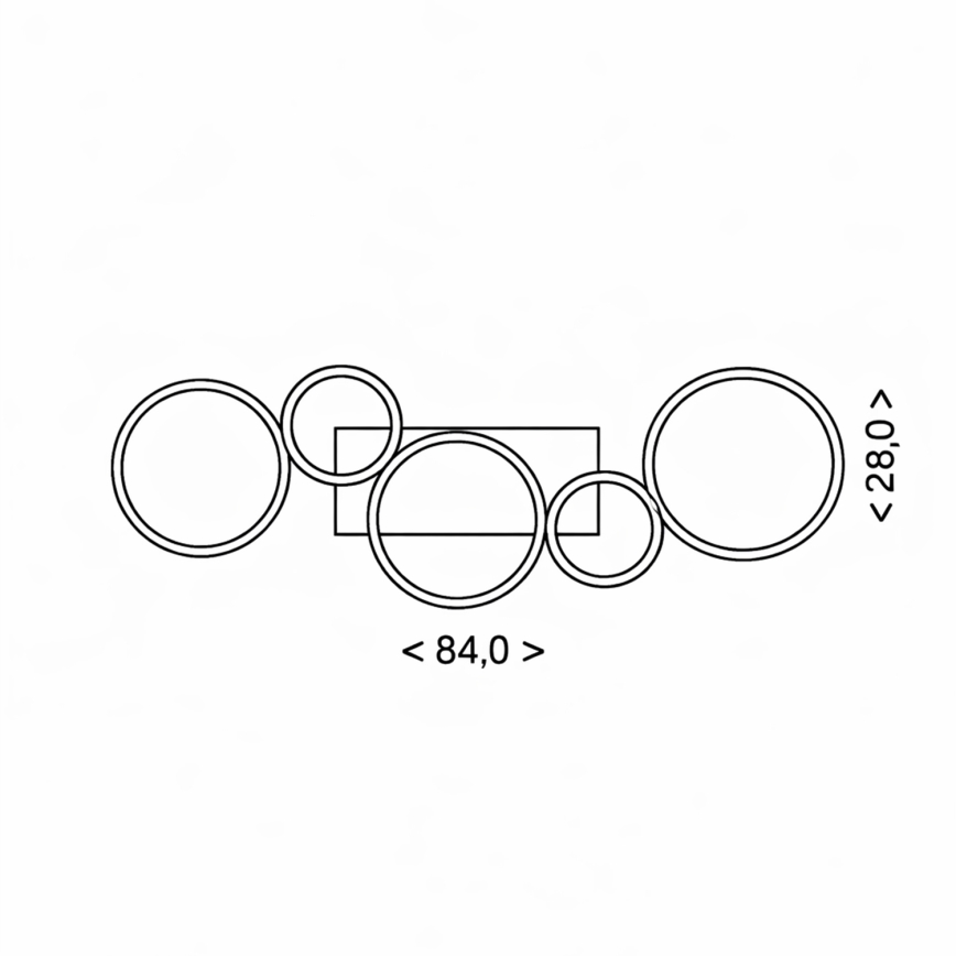 Brilagi - Hämardatav LED-laelamp RINGO LED/34W/230V 3000-6000K 28x84 cm must + kaugjuhtimispult