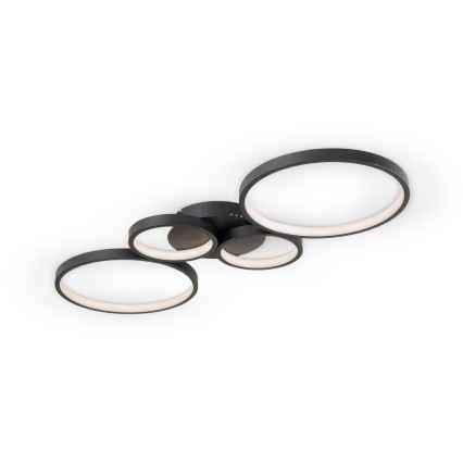 Brilagi - Hämardatav LED-laelamp RINGO LED/34W/230V 3000-6000K 28x78 cm must + kaugjuhtimispult