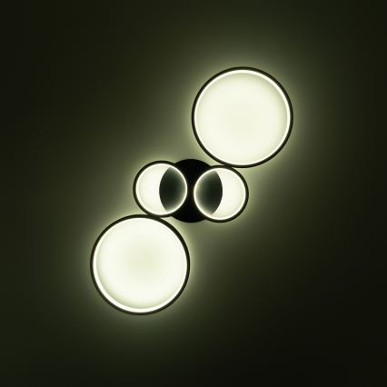 Brilagi - Hämardatav LED-laelamp RINGO LED/34W/230V 3000-6000K 28x78 cm must + kaugjuhtimispult