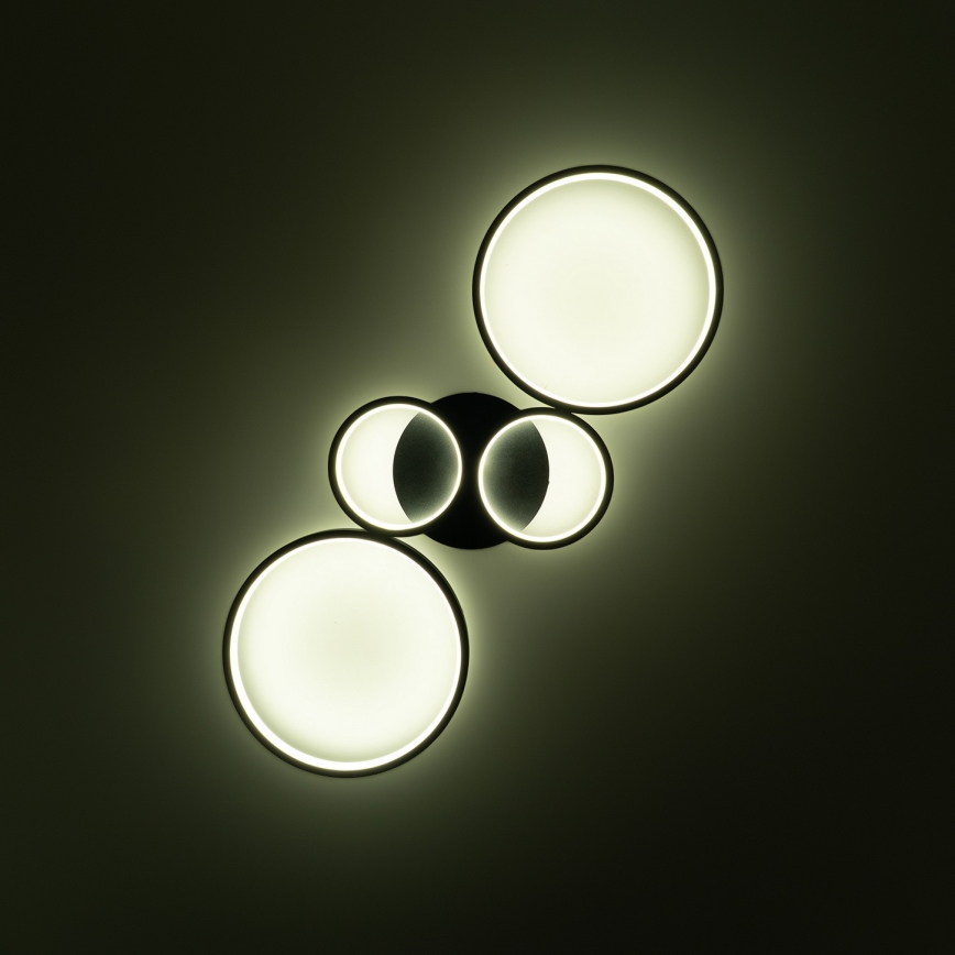 Brilagi - Hämardatav LED-laelamp RINGO LED/34W/230V 3000-6000K 28x78 cm must + kaugjuhtimispult