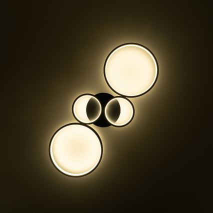 Brilagi - Hämardatav LED-laelamp RINGO LED/34W/230V 3000-6000K 28x78 cm must + kaugjuhtimispult