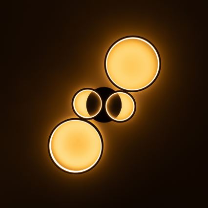 Brilagi - Hämardatav LED-laelamp RINGO LED/34W/230V 3000-6000K 28x78 cm must + kaugjuhtimispult
