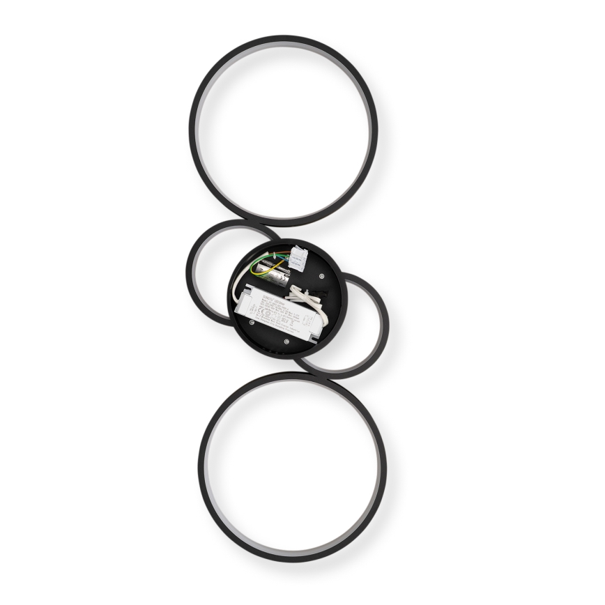 Brilagi - Hämardatav LED-laelamp RINGO LED/34W/230V 3000-6000K 28x78 cm must + kaugjuhtimispult