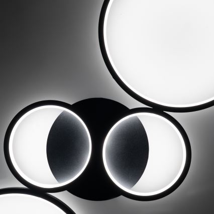 Brilagi - Hämardatav LED-laelamp RINGO LED/34W/230V 3000-6000K 28x78 cm must + kaugjuhtimispult