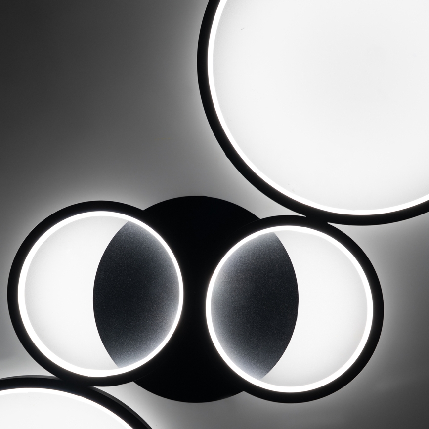 Brilagi - Hämardatav LED-laelamp RINGO LED/34W/230V 3000-6000K 28x78 cm must + kaugjuhtimispult