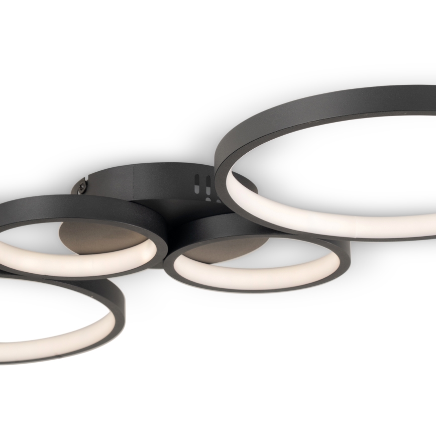 Brilagi - Hämardatav LED-laelamp RINGO LED/34W/230V 3000-6000K 28x78 cm must + kaugjuhtimispult